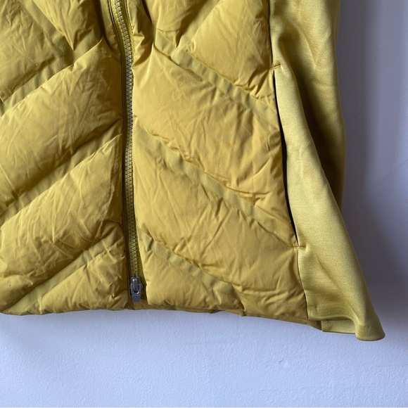 Athleta Inlet Fitted Yellow Puffer Vest Down Fill - Picture 3 of 9